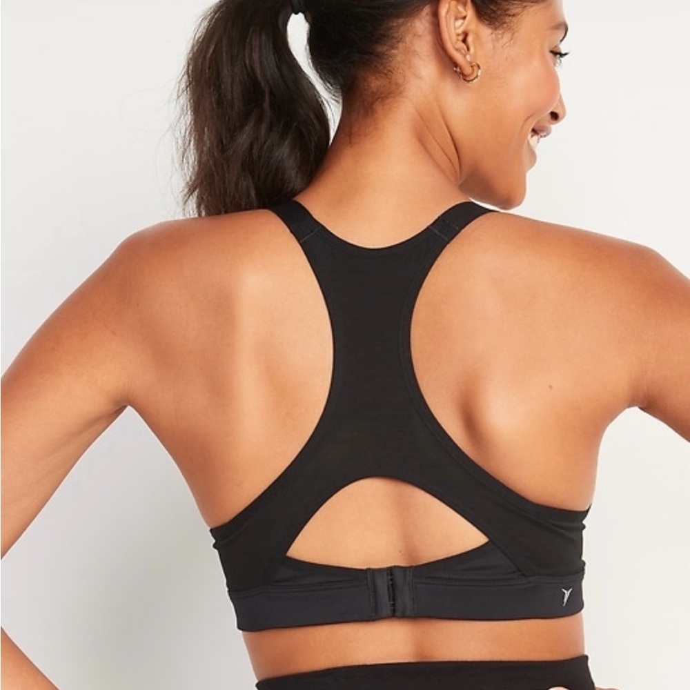 Old Navy Maternity High Support Nursing Sports Bra Black Jack Size 38 DD - Picture 2 of 12